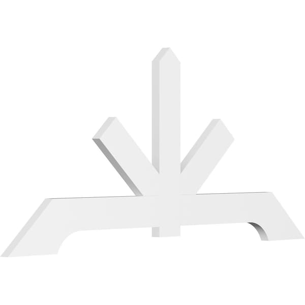 Ekena Millwork Vanguard Architectural Grade PVC Gable Bracket, 84"W x 38 1/2"H x 2"D x 6"F, 11/12 Pitch GBP084X39X0206VAN00 - main